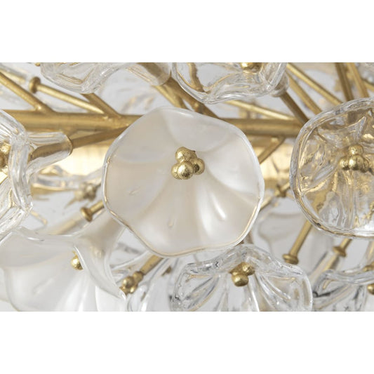 Corbett Lighting Jasmine 44" Wide LED Suspension Ring Chandelier with Flower Motif Centerpiece