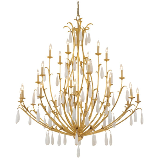 Corbett Lighting Prosecco 24 Light 60" Wide Crystal Candle Style Chandelier