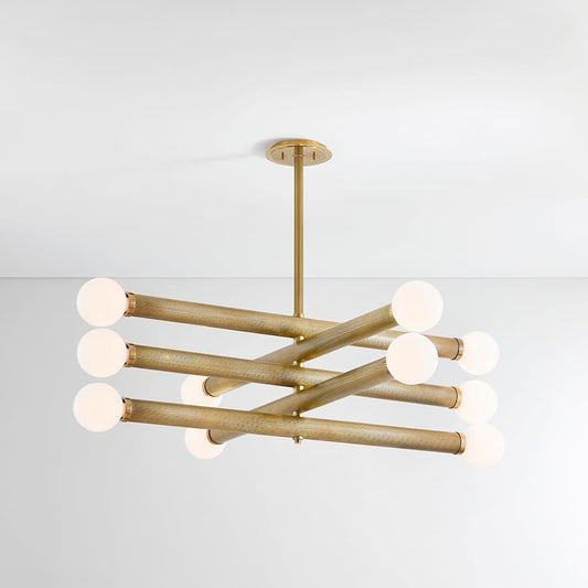 Corbett Lighting Pienza 10 Light 50" Wide Linear Chandelier