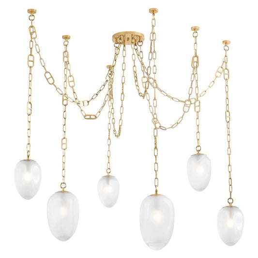 Corbett Lighting Daith 6 Light 61" Wide Multi Light Pendant