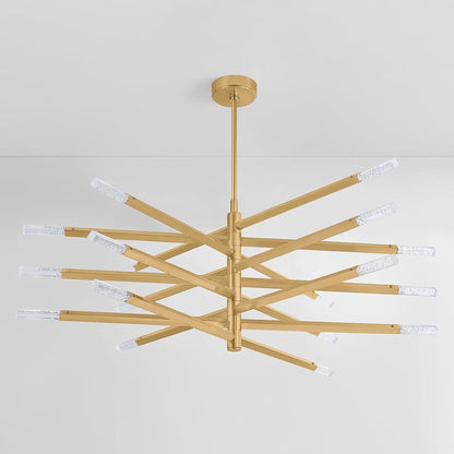 Corbett Lighting Strasbourg 56" Wide LED Abstract Chandelier with Optic Glass Shades
