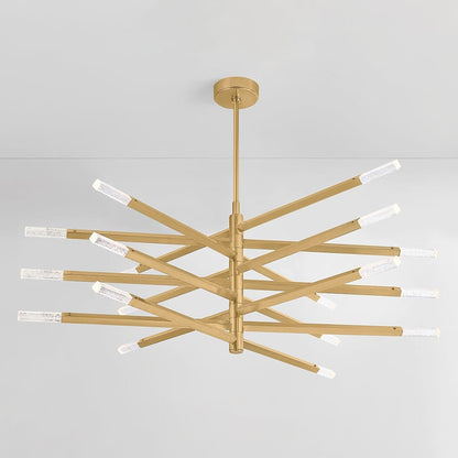 Corbett Lighting Strasbourg 56" Wide LED Abstract Chandelier with Optic Glass Shades
