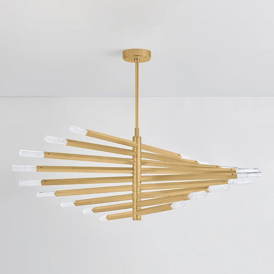 Corbett Lighting Strasbourg 56" Wide LED Abstract Chandelier with Optic Glass Shades