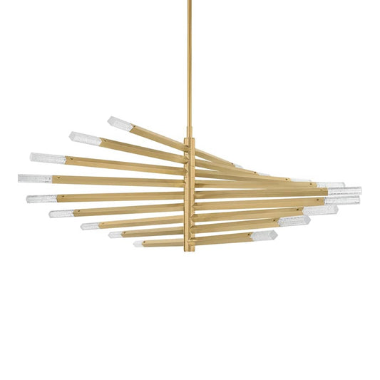 Corbett Lighting Strasbourg 56" Wide LED Abstract Chandelier with Optic Glass Shades
