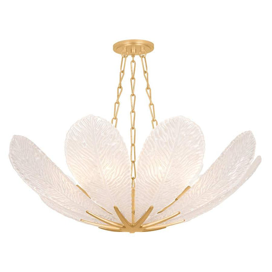 Corbett Lighting Galena 9 Light 34" Wide Pendant with Piastre Glass Shades