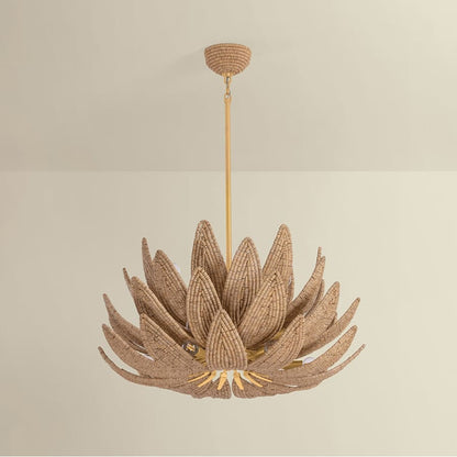 Corbett Lighting Varanasi 14 Light 30" Wide Pendant with Coco Bead Shades