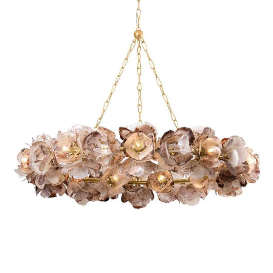 Corbett Lighting Galle 20 Light 54" Wide Abstract Chandelier with Oyster Shell Shades