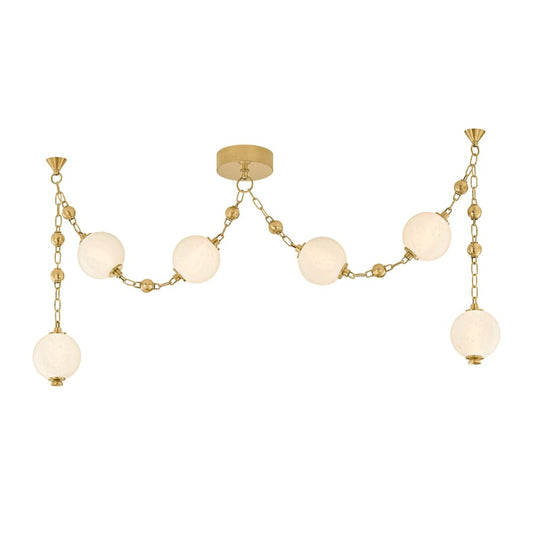 Corbett Lighting Corda 26" Wide LED Multi Light Pendant with Matte Cloud Glass Shades
