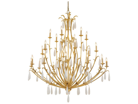 Corbett Lighting Prosecco 24-Light Chandelier in Gold Leaf