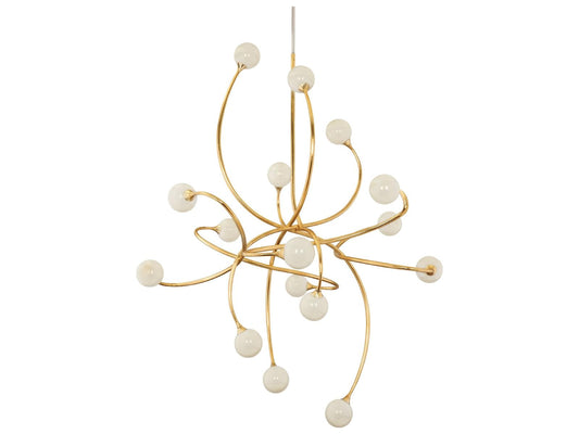 Corbett Lighting 16-Light Signature Chandelier in Gold Leaf