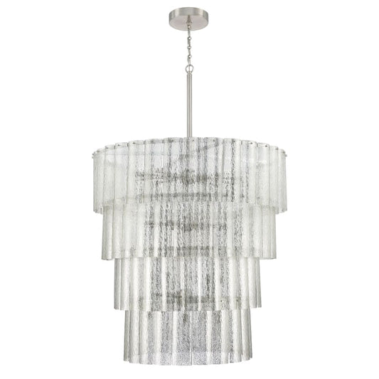 Craftmade Museo 4 Light 48" Wide Waterfall Chandelier with Water Glass Shades
