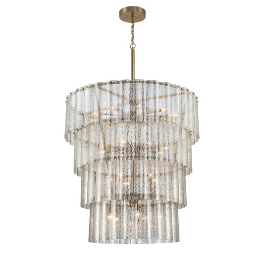 Craftmade Museo 4 Light 48" Wide Waterfall Chandelier with Water Glass Shades