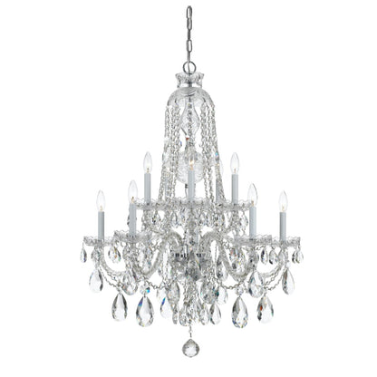 Crystorama Lighting Group Traditional Crystal 10 Light 32" Wide Crystal Chandelier with Swarovski Spectra Crystal Accents