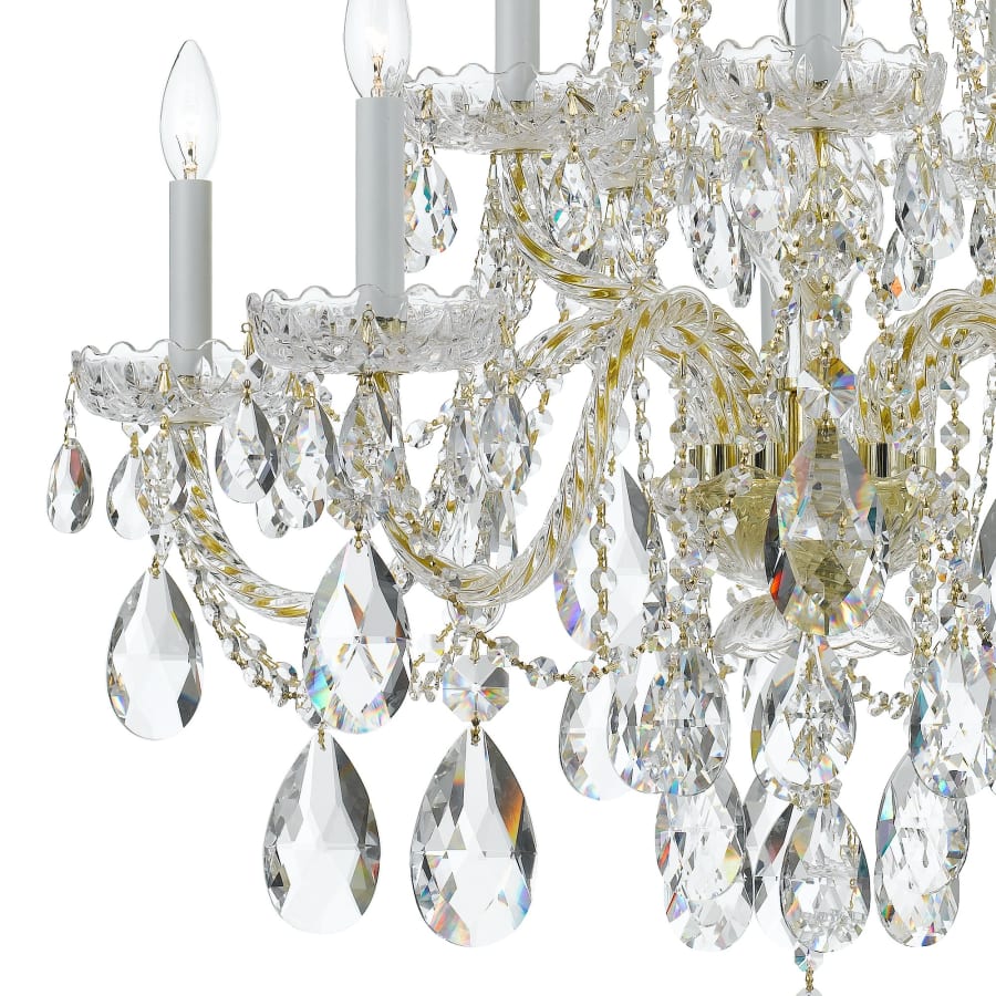 Crystorama Lighting Group Traditional Crystal 10 Light 32" Wide Crystal Chandelier with Swarovski Strass Crystal Accents