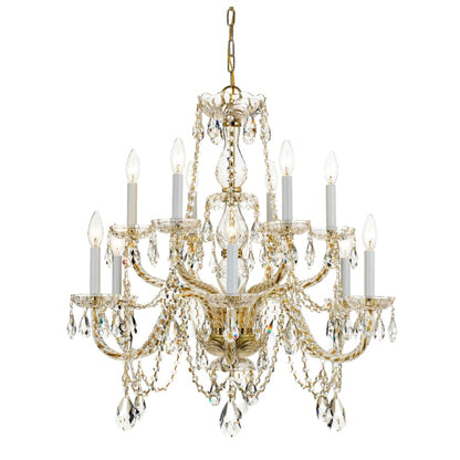 Crystorama Lighting Group Traditional Crystal 12 Light 31" Wide Crystal Chandelier with Swarovski Strass Crystal Accents