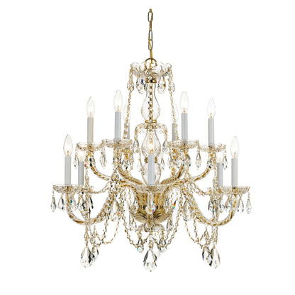 Crystorama Lighting Group Traditional Crystal 12 Light 31" Wide Crystal Chandelier with Swarovski Spectra Crystal Accents