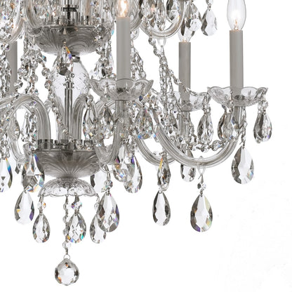 Crystorama Lighting Group Traditional Crystal 12 Light 26" Wide Crystal Chandelier with Swarovski Strass Crystal Accents