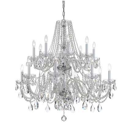 Crystorama Lighting Group Traditional Crystal 16 Light 37" Wide Crystal Chandelier with Swarovski Strass Crystal Accents