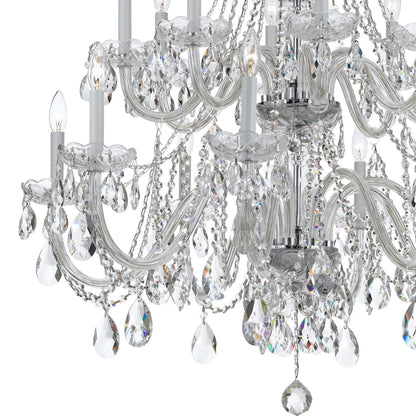 Crystorama Lighting Group Traditional Crystal 16 Light 37" Wide Crystal Chandelier with Swarovski Spectra Crystal Accents