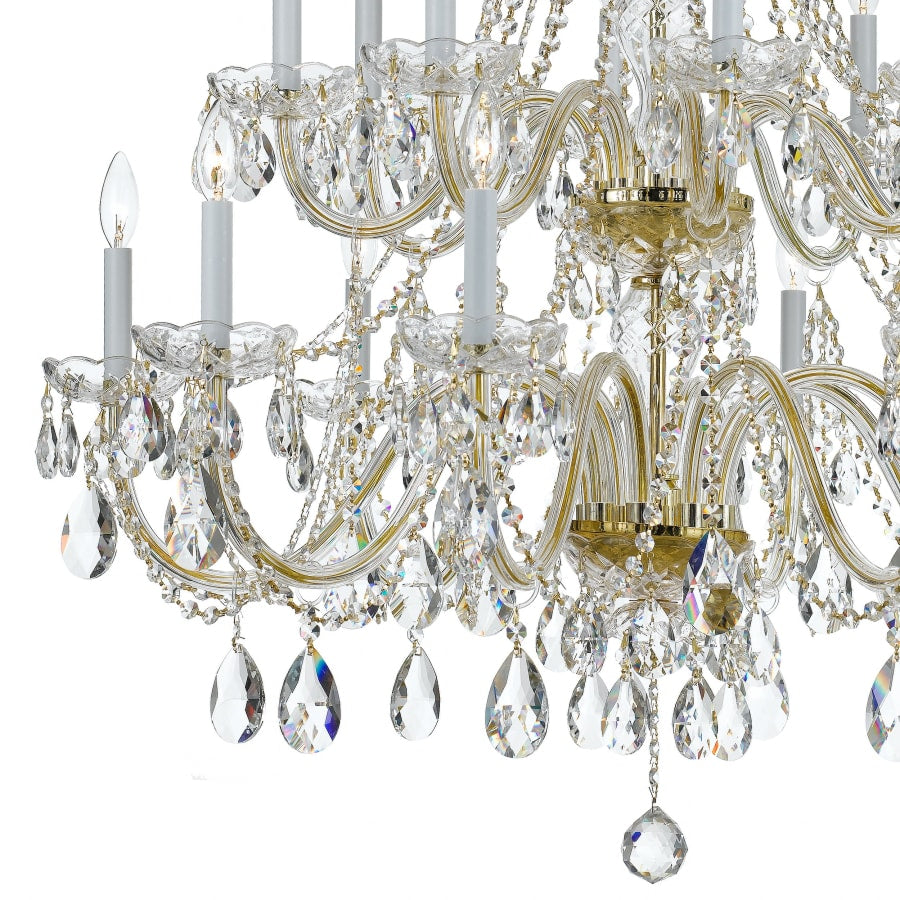 Crystorama Lighting Group Traditional Crystal 16 Light 37" Wide Crystal Chandelier with Swarovski Spectra Crystal Accents