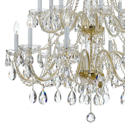 Crystorama Lighting Group Traditional Crystal 16 Light 37" Wide Crystal Chandelier with Swarovski Spectra Crystal Accents
