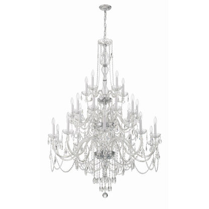 Crystorama Lighting Group Traditional Crystal 25 Light 45" Wide Crystal Candle Style Chandelier