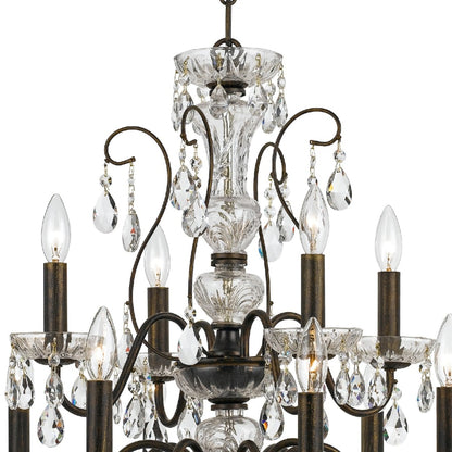 Crystorama Lighting Group Butler 12 Light 29" Wide Crystal Chandelier with Swarovski Strass Crystal Accents