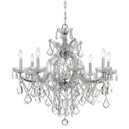 Crystorama Lighting Group Maria Theresa 9 Light 28" Wide Crystal Chandelier with Swarovski Strass Crystal Accents