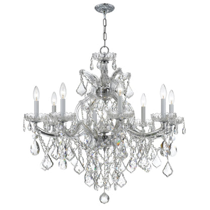 Crystorama Lighting Group Maria Theresa 9 Light 28" Wide Crystal Chandelier with Swarovski Spectra Crystal Accents
