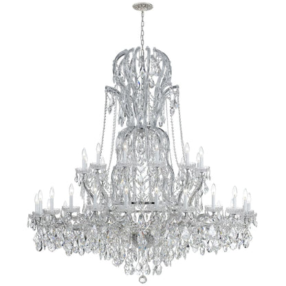 Crystorama Lighting Group Maria Theresa 37 Light 64" Wide Crystal Chandelier with Swarovski Strass Crystal Accents