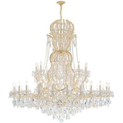 Crystorama Lighting Group Maria Theresa 37 Light 64" Wide Crystal Chandelier with Swarovski Spectra Crystal Accents