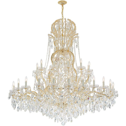 Crystorama Lighting Group Maria Theresa 37 Light 64" Wide Crystal Chandelier with Swarovski Spectra Crystal Accents