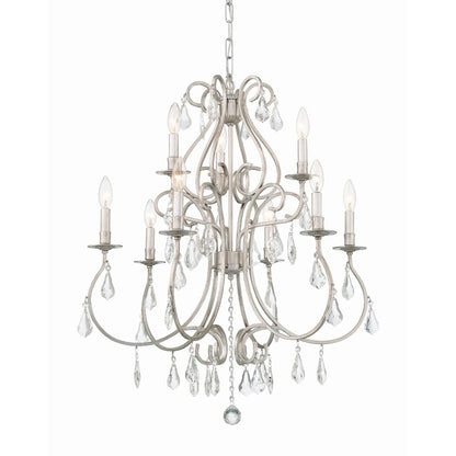 Crystorama Lighting Group Ashton 9 Light 26" Wide Crystal Chandelier with Swarovski Strass Crystal Accents