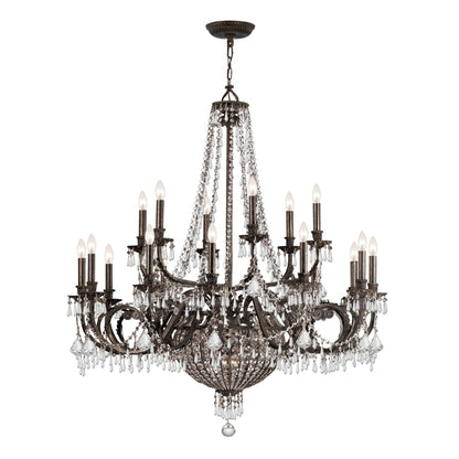 Crystorama Lighting Group Vanderbilt 23 Light 44" Wide Crystal Chandelier with Hand Cut Crystal Accents