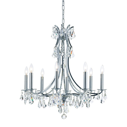 Crystorama Lighting Group Cedar 8 Light 28" Wide Crystal Chandelier with Swarovski Strass Crystal Accents