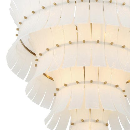 Crystorama Lighting Group Abigail 21 Light 30" Wide Chandelier with Curved White Glass