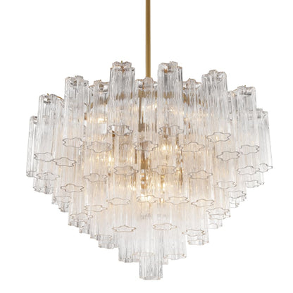 Crystorama Lighting Group Addis 16 Light 32" Wide Waterfall Chandelier with Clear Glass Shades