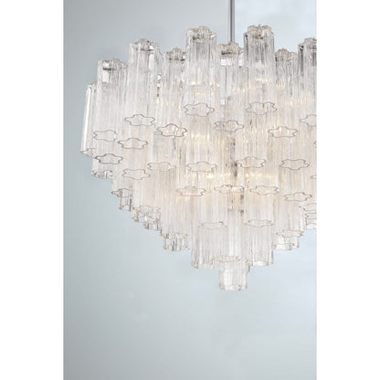 Crystorama Lighting Group Addis 16 Light 32" Wide Waterfall Chandelier with Clear Glass Shades
