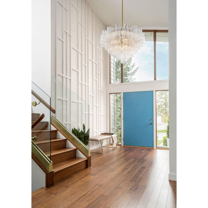 Crystorama Lighting Group Addis 16 Light 32" Wide Waterfall Chandelier with Clear Glass Shades