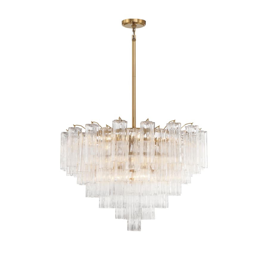 Crystorama Lighting Group Addis 16 Light 32" Wide Waterfall Chandelier with Clear Glass Shades