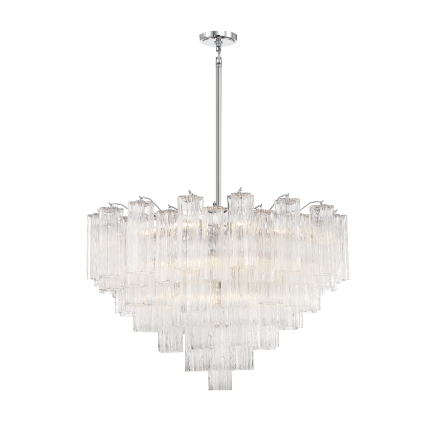 Crystorama Lighting Group Addis 16 Light 32" Wide Waterfall Chandelier with Clear Glass Shades