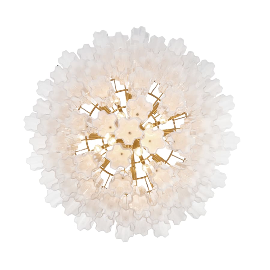 Crystorama Lighting Group Addis 16 Light 32" Wide Waterfall Chandelier with White Glass Shades