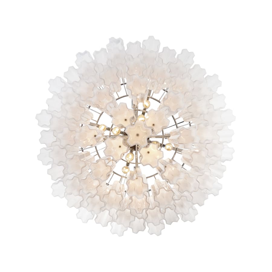 Crystorama Lighting Group Addis 16 Light 32" Wide Waterfall Chandelier with White Glass Shades
