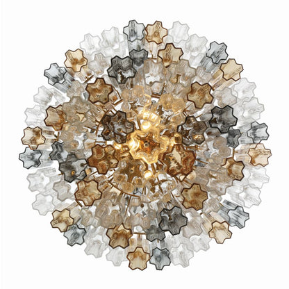 Crystorama Lighting Group Addis 20 Light 31" Wide Crystal Waterfall Chandelier with Autumn Crystal Shades