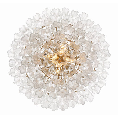 Crystorama Lighting Group Addis 20 Light 31" Wide Crystal Waterfall Chandelier with Clear Crystal Shades