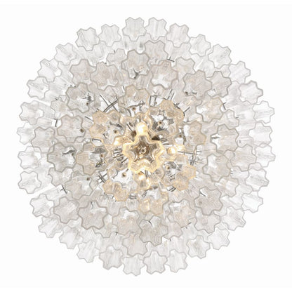 Crystorama Lighting Group Addis 20 Light 31" Wide Crystal Waterfall Chandelier with Clear Crystal Shades
