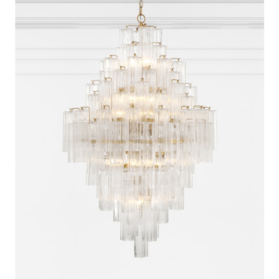 Crystorama Lighting Group Addis 20 Light 31" Wide Crystal Waterfall Chandelier with Clear Crystal Shades