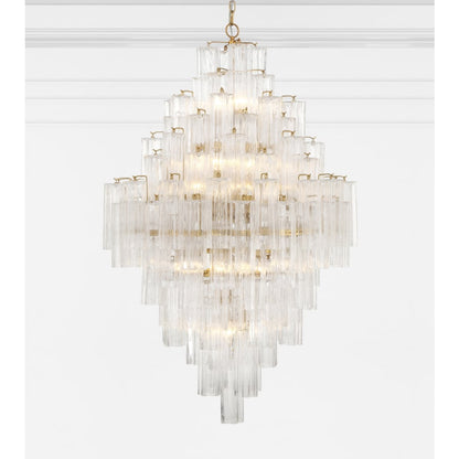 Crystorama Lighting Group Addis 20 Light 31" Wide Crystal Waterfall Chandelier with Clear Crystal Shades