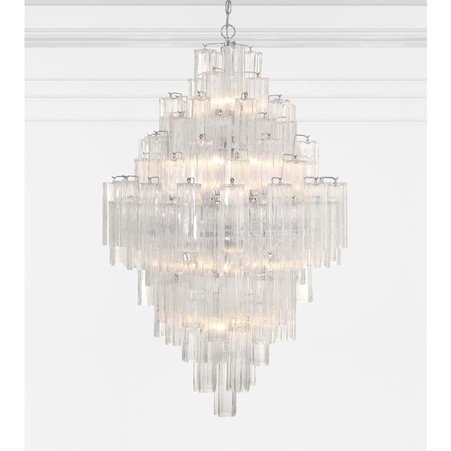 Crystorama Lighting Group Addis 20 Light 31" Wide Crystal Waterfall Chandelier with Clear Crystal Shades