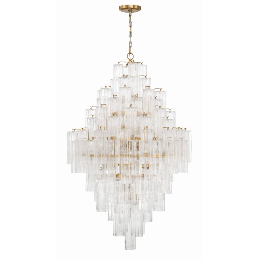 Crystorama Lighting Group Addis 20 Light 31" Wide Crystal Waterfall Chandelier with Clear Crystal Shades